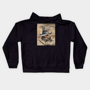 Cowboy Bearded Dragon Kids Hoodie